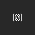 Two letters DD initials logo monogram, combination letters D and D mark infinity shape symbol