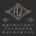 Two letters monogram template.