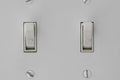 Two Light Switches On Royalty Free Stock Photo