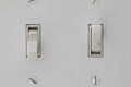 Two Light Switches Royalty Free Stock Photo