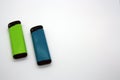 Two lighters on a white background Royalty Free Stock Photo