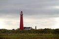 Two lighthouses in the dunes Royalty Free Stock Photo