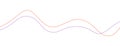 Two line waves curve twisty flow vector or 2 wavy chart graph stream strokes red purple isolated on white background, idea of