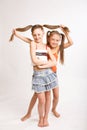 Two little blond girls Royalty Free Stock Photo