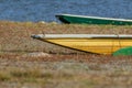 Two little boats on the shore Royalty Free Stock Photo
