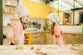 Two little girls chefs are plays and having fun Royalty Free Stock Photo