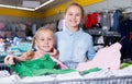 two little girls with new clothes Royalty Free Stock Photo