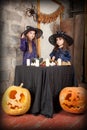 Two little witches Royalty Free Stock Photo