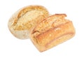 Two loafs of the different wheat sourdough bread Royalty Free Stock Photo
