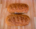 Two loaves of traditional homemade bread Royalty Free Stock Photo