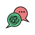 Two logo comments. Message icon