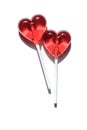 Two lollipops. Red hearts. Candy. Love concept. Valentine day Royalty Free Stock Photo