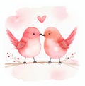 two love birds on valentine day