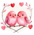 two love birds on valentine\'s day