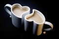 Two love cups of coffee Royalty Free Stock Photo