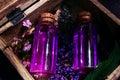 Two love potions in a wooden box