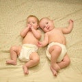 Two lovely baby Royalty Free Stock Photo