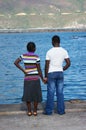 Two lovers in Cape Town coast