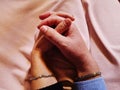 two lovers hand in hand Royalty Free Stock Photo