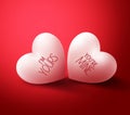 Two Lovers Hearts with You're mine and I'm Yours for Valentines