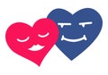 Two loving hearts icon Royalty Free Stock Photo