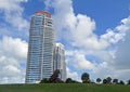Twin Condos Towers in Miami Beach,Florida Royalty Free Stock Photo