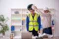 Two male architects working on the project Royalty Free Stock Photo