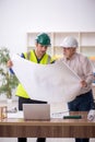 Two male architects working on the project Royalty Free Stock Photo