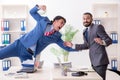 The two male colleagues in the office Royalty Free Stock Photo
