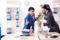 Two male colleagues in the office Royalty Free Stock Photo