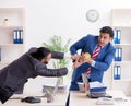 Two male colleagues in the office Royalty Free Stock Photo