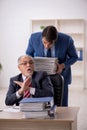 Two male colleagues working in the office Royalty Free Stock Photo