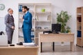 Two male colleagues working in the office Royalty Free Stock Photo