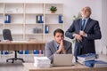 Two male colleagues working in the office Royalty Free Stock Photo