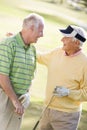 Two Male Friends Enjoying Game Of Golf