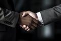 Two male hands palms business handshaking in office bank credit cooperation greeting gesture hands shake men handshake