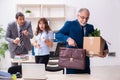 Two male and one female employees working in the office Royalty Free Stock Photo