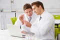 Two Male Technicians Working In Laboratory Royalty Free Stock Photo