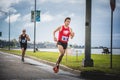 Two man doing the marathon. Royalty Free Stock Photo