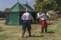 Two Man fight in medieval costume