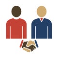 Two Man Making Deal Icon Royalty Free Stock Photo