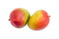 Two mango fruit on a white background Royalty Free Stock Photo