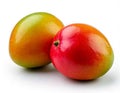 Two mango on white background Royalty Free Stock Photo