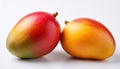 Two mango on white background Royalty Free Stock Photo