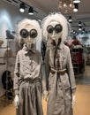 two mannequins wearing costumes in a store Royalty Free Stock Photo