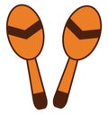 Two maracas, icon Royalty Free Stock Photo