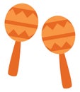 Two maracas, icon Royalty Free Stock Photo