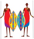 Two masai warriors
