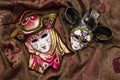 Two masquerade carnival masks Royalty Free Stock Photo