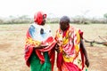 Two Massai men walking together Royalty Free Stock Photo